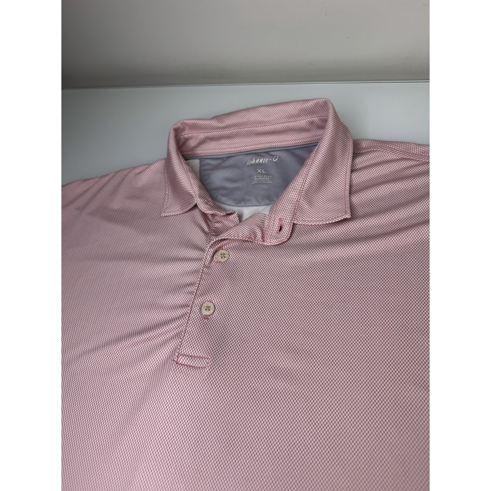 Mens Johnnie-O Performance Stretch Golf Polo Shirt Size XL All Over Print